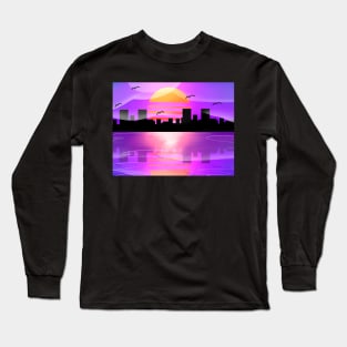 Synthwave Sunset Long Sleeve T-Shirt